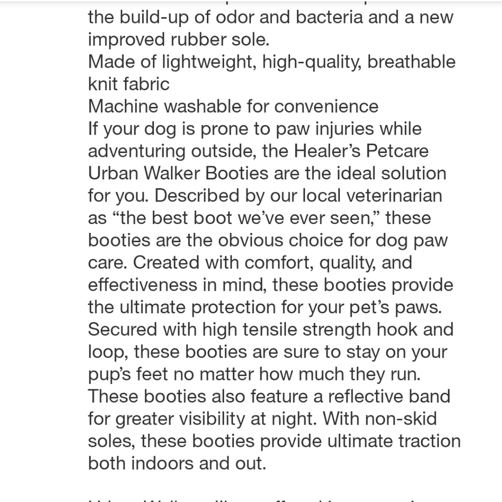 Healers Urban Walker Dog Boots -  M/S - Teal - Picture 6 of 9